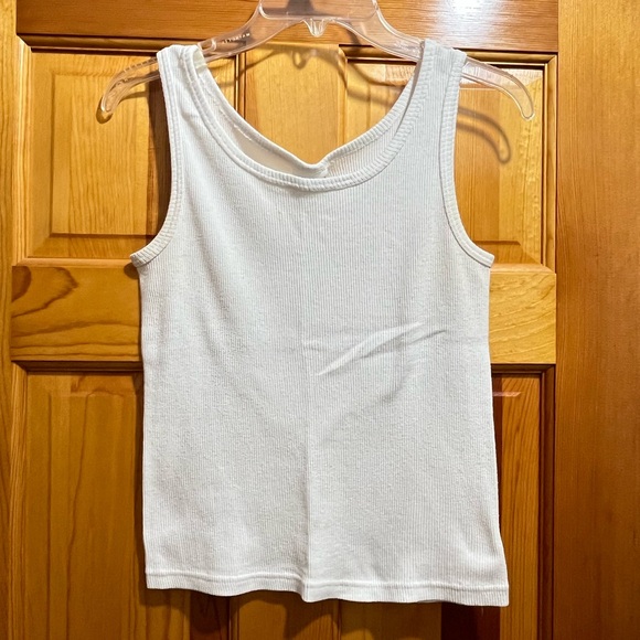 Styles to Go Tops - 3/$20 when you bundle White Ribbed Sleeveless Tank Top
